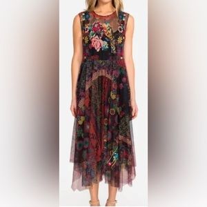 Johnny Was Multicolor Asymmetrical Dress